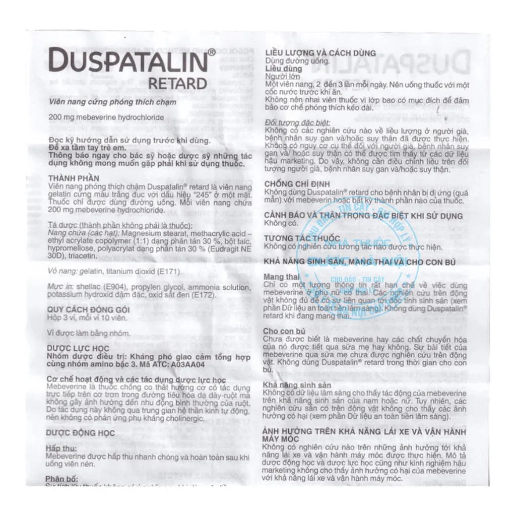 Thuốc Duspatalin 200mg