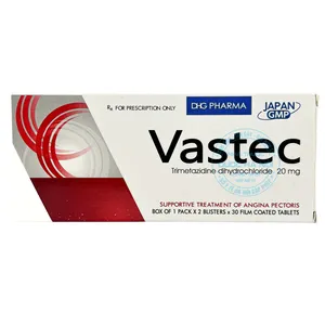 Thuốc Vastec 20mg chống thiếu máu cục bộ điều trị đau thắt ngực ổn định