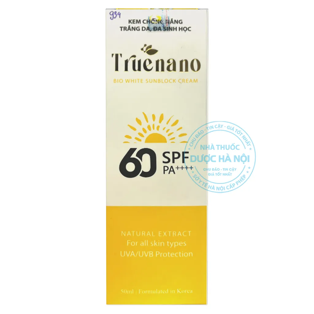TRUENANO BIO WHITE SUNBLOCK CREAM