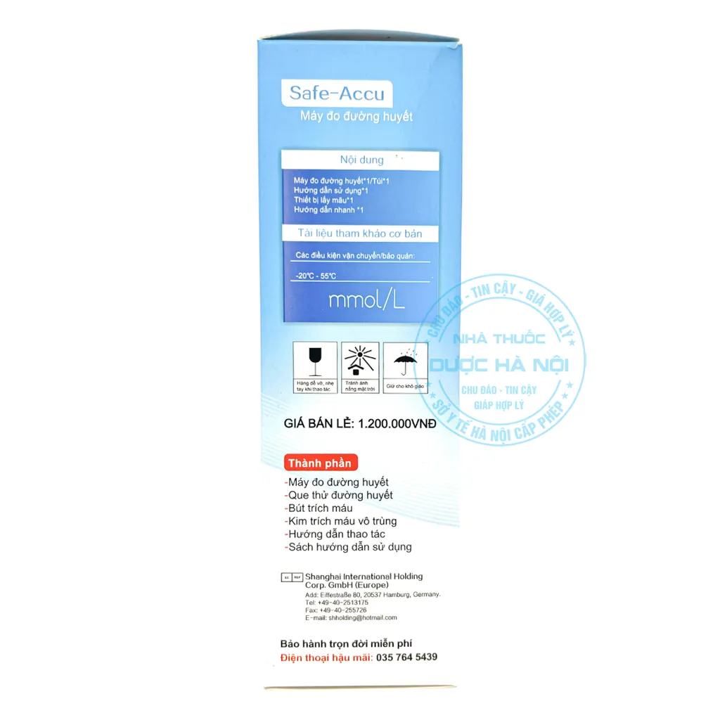 Máy đo đường huyết Safe-Accu Sinocare
