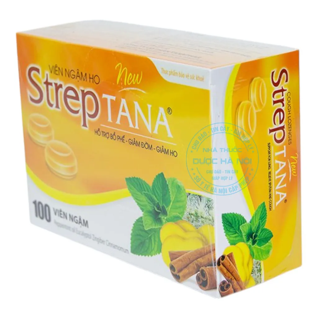 Viên ngậm ho Streptana