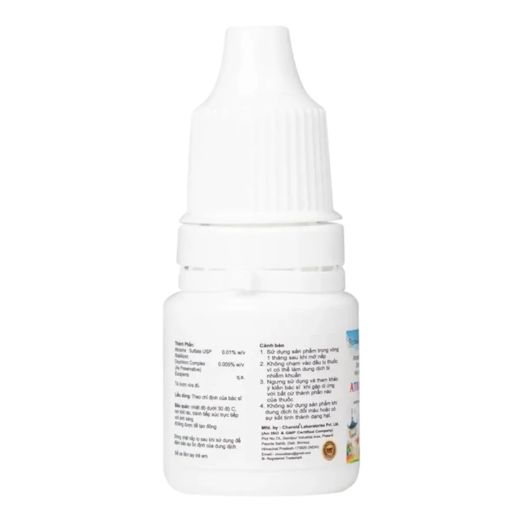 Dung dịch nhỏ mắt Atropia 0.01%