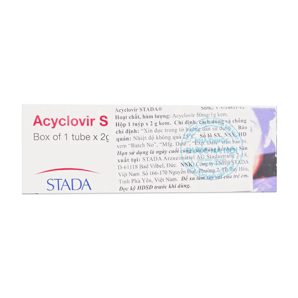 Thuốc Acyclovir Stada 2g