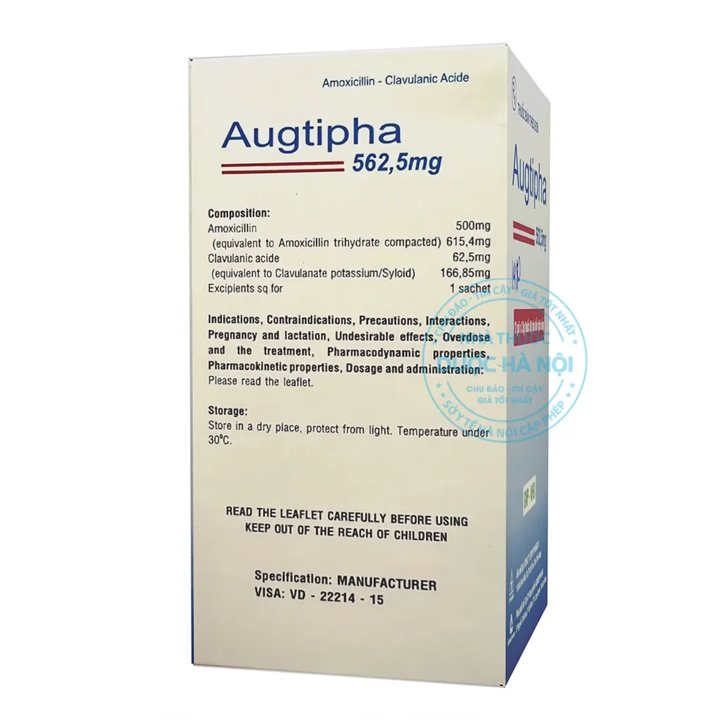 Thuốc bột Augtipha 562.5mg