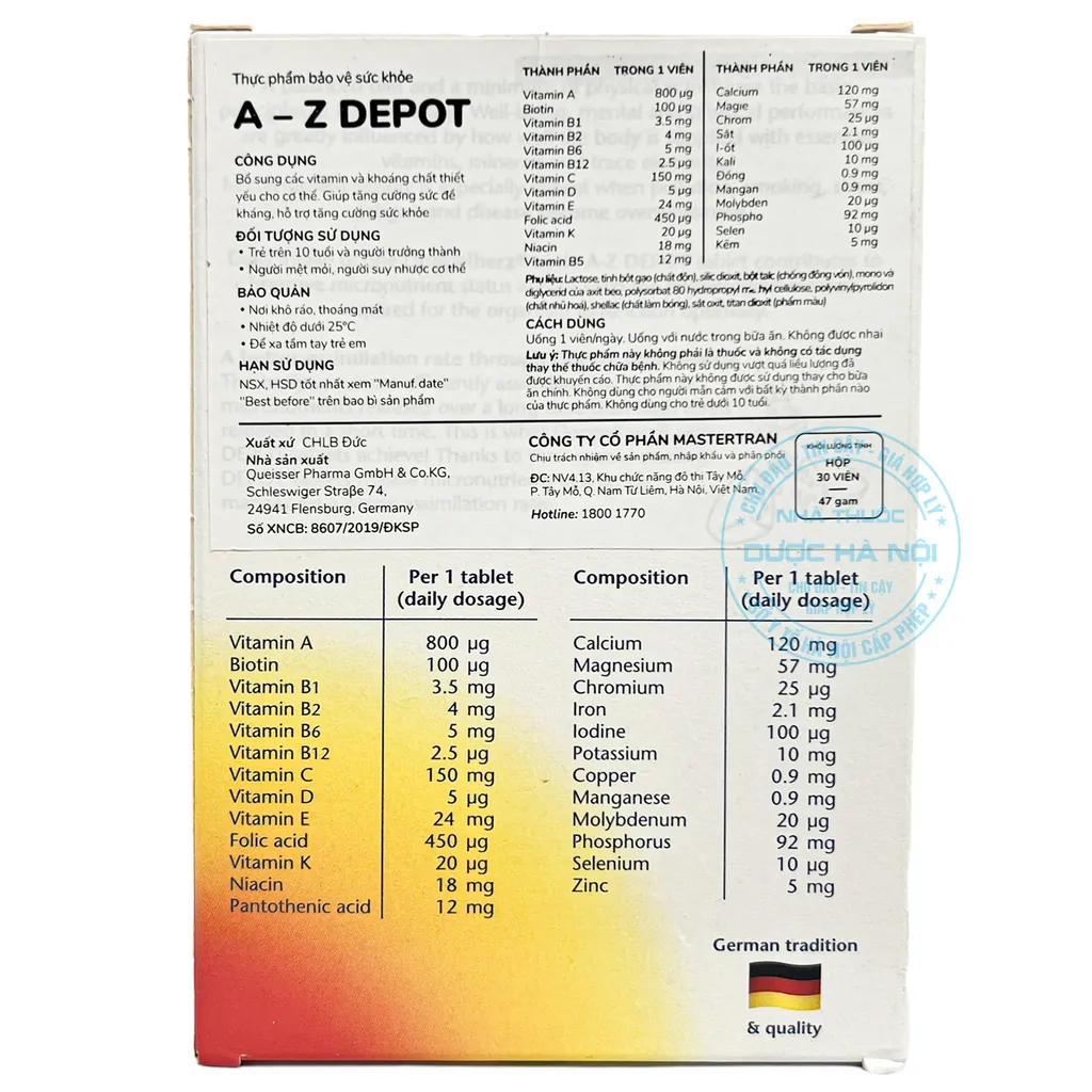 Viên uống A-Z Depot Doppelherz