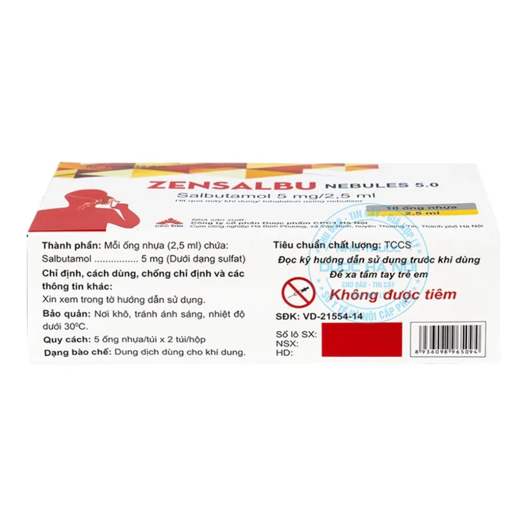 Thuốc Zensalbu Nebules 5mg/2.5ml