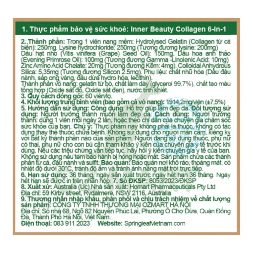 SpringLeaf Inner Beauty Collagen 6-In-1