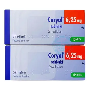 Thuốc Coryol 6,25mg Krka điều trị tăng huyết áp và suy tim mãn tính