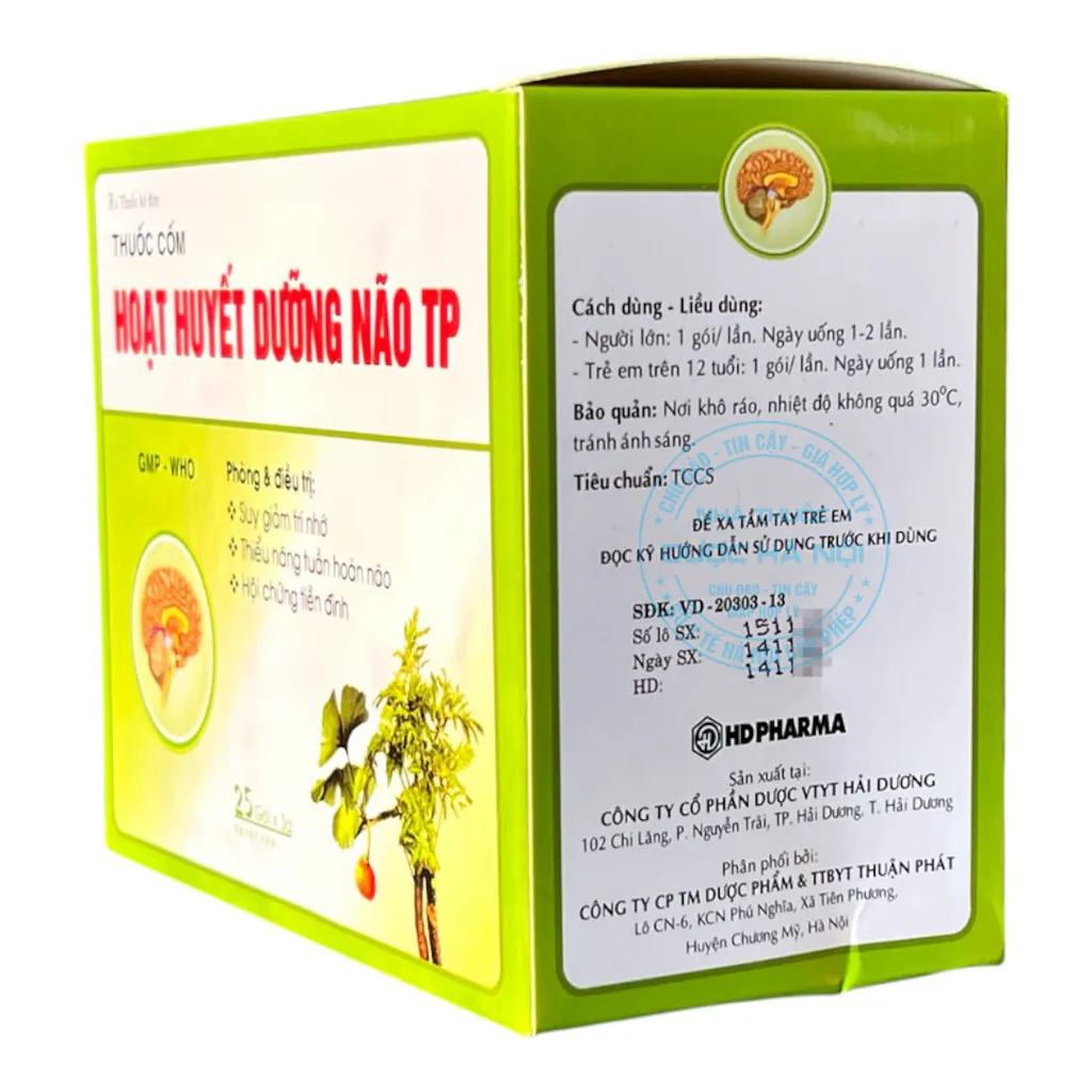 Thuốc cốm Hoạt Huyết Dưỡng Não TP