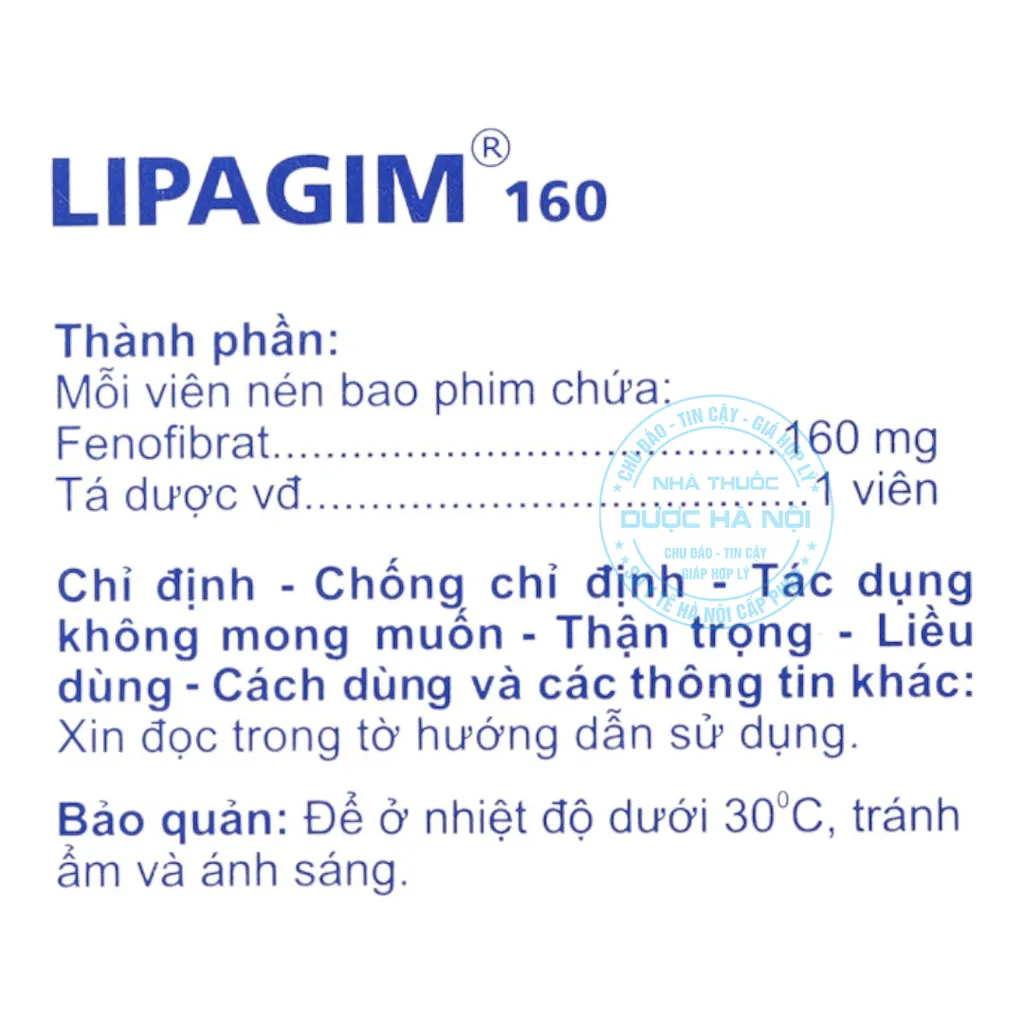 Thuốc Lipagim 160mg