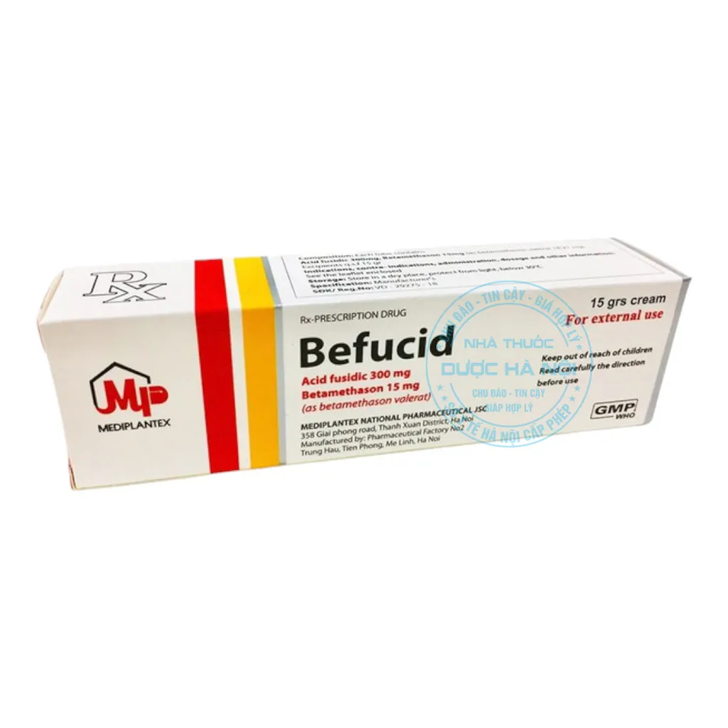 Kem bôi da Befucid 15g