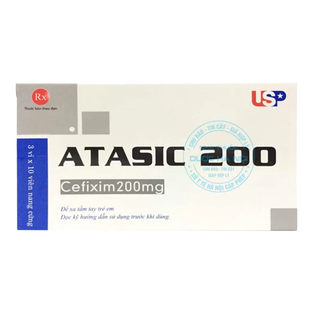Thuốc kháng sinh Atasic 200mg USP