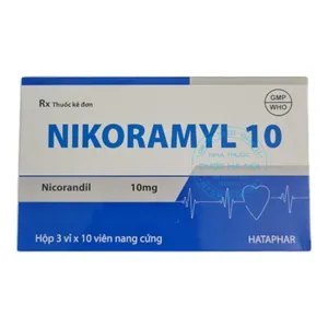 Thuốc Nikoramyl 10mg điều trị đau thắt ngực ổn định nhờ cơ chế giãn mạch