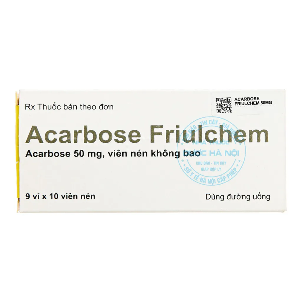 Thuốc Acarbose Friulchem 50mg