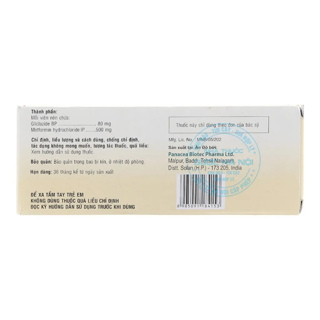 Thuốc Glizym - M 80mg