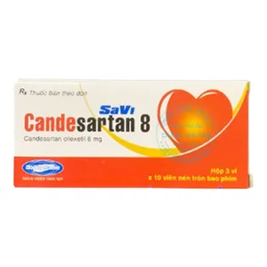 Thuốc Savi Candesartan 8mg điều trị tăng huyết áp và suy tim