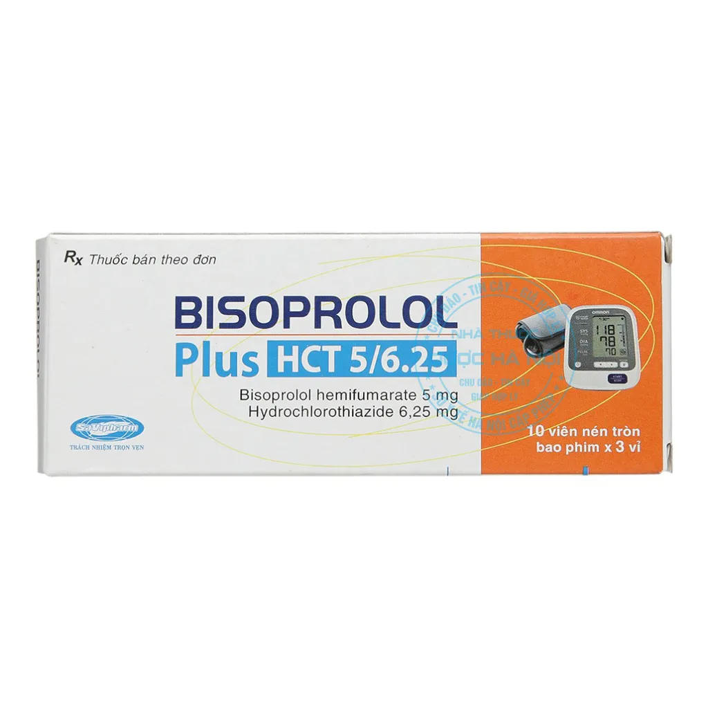 Thuốc Savi Bisoprolol Plus HCT 5/6.25