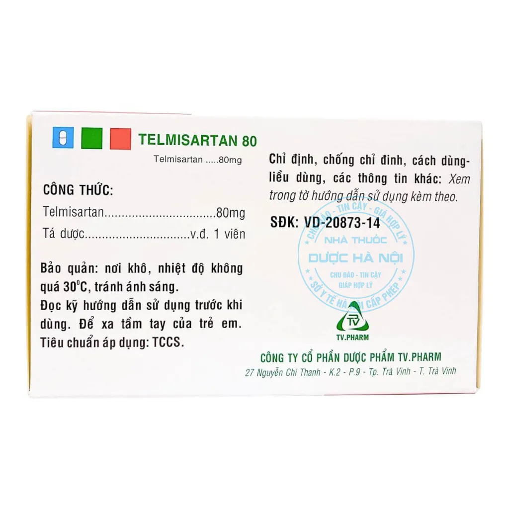 Thuốc Telmisartan 80mg TV Pharm