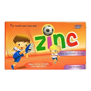 ZinC Kẽm Gluconate 70mg DHG hỗ trợ điều trị và phòng ngừa tình trạng thiếu kẽm