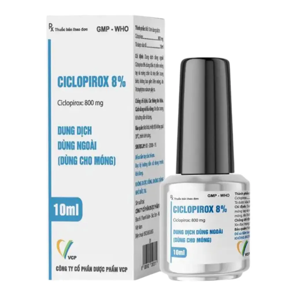 Thuốc Ciclopirox 8% VCP  điều trị nấm móng
