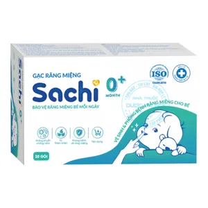 Gạc Răng Miệng Sachi giúp bé có nướu khỏe mạnh, hàm răng trắng