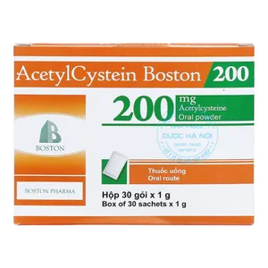 Thuốc Acetylcystein Boston 200mg điều trị các rối loạn tiết dịch phế quản