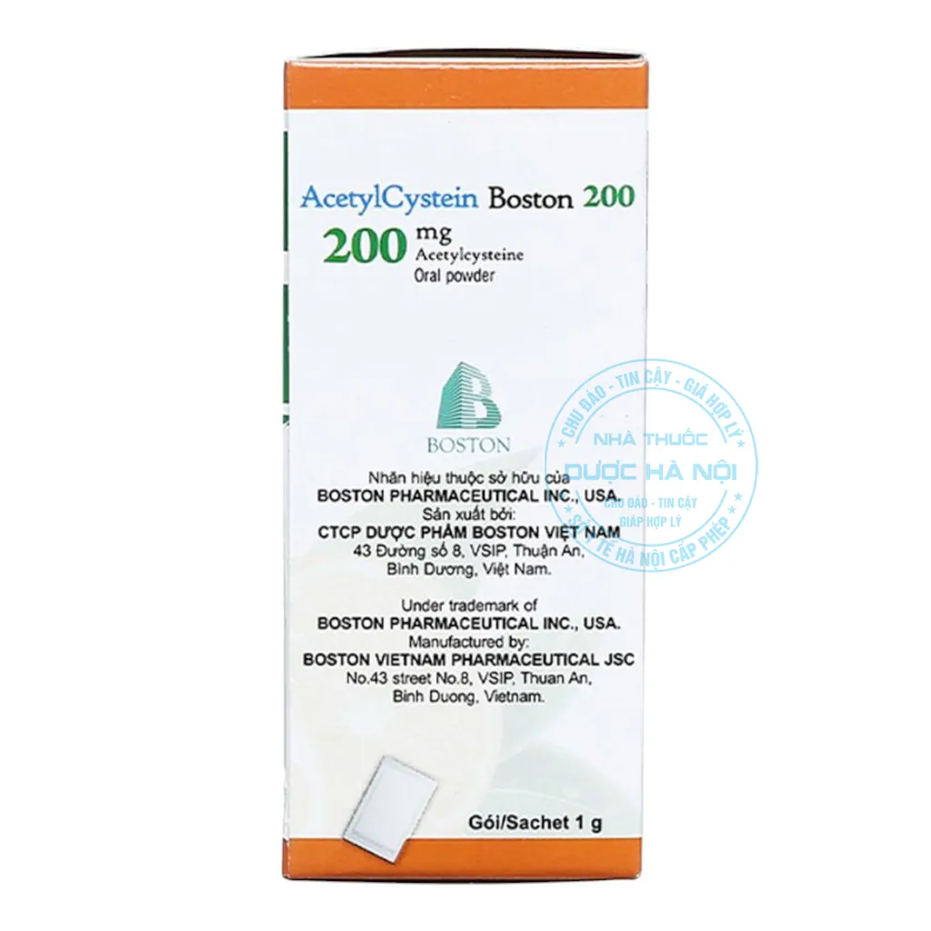 Thuốc Acetylcystein Boston 200mg