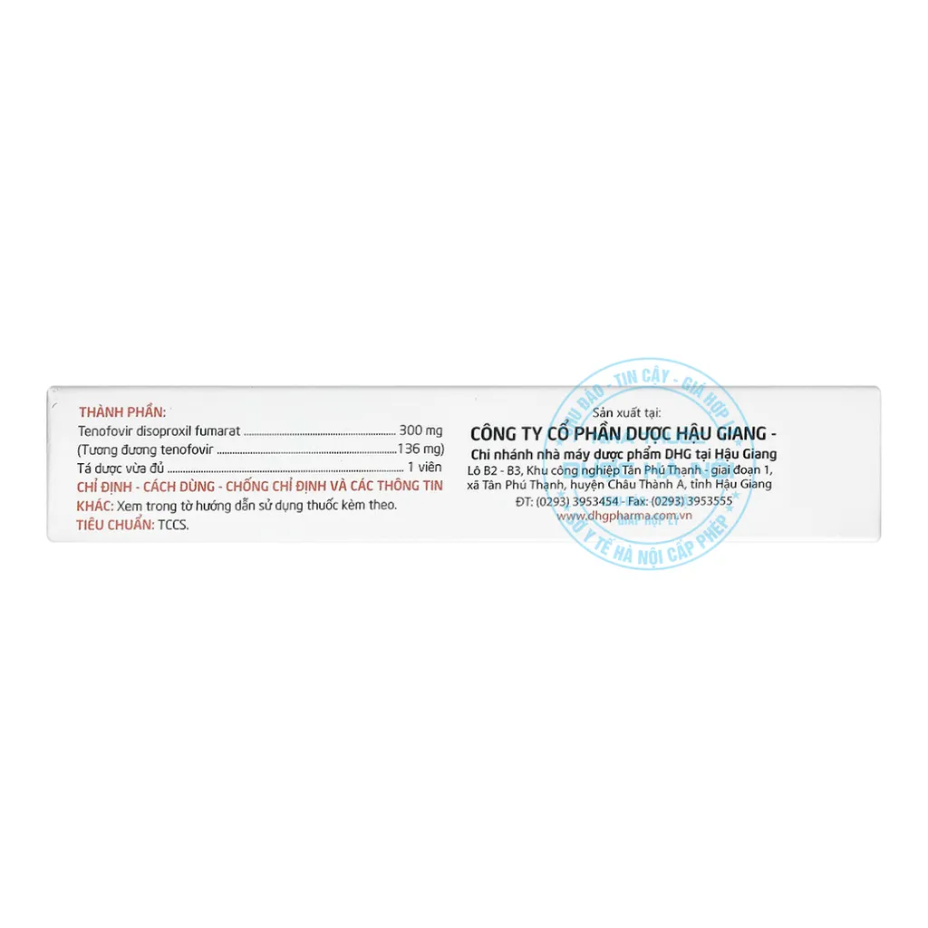 Thuốc Tenofovir 300mg DHG