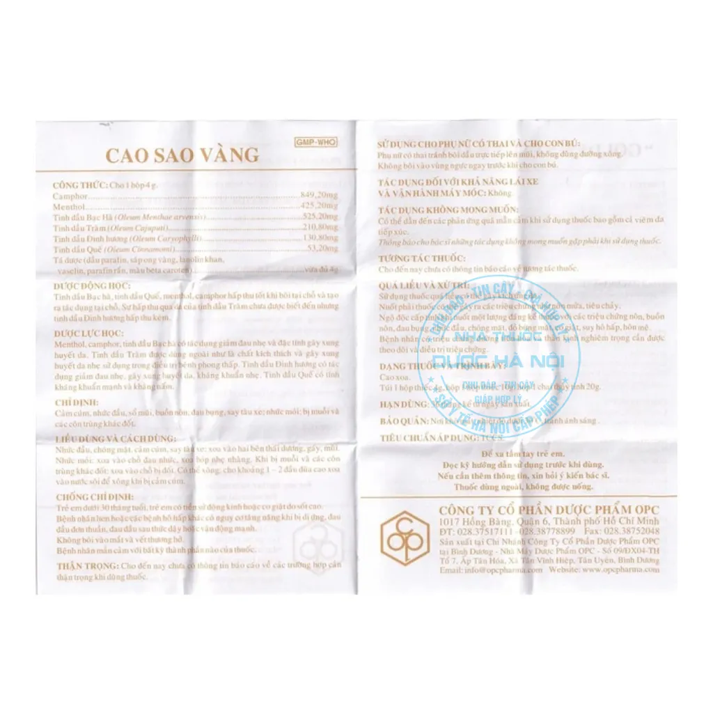 Cao Sao Vàng 10g
