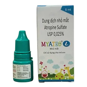 Thuốc nhỏ mắt Myatroo 0.025% giúp làm chậm tiến triển cận thị