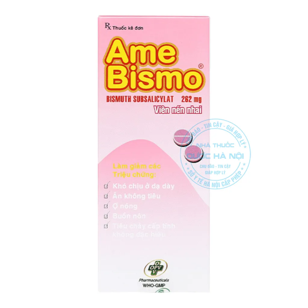 Thuốc AmeBismo điều trị các triệu chứng khó chịu ở dạ dày