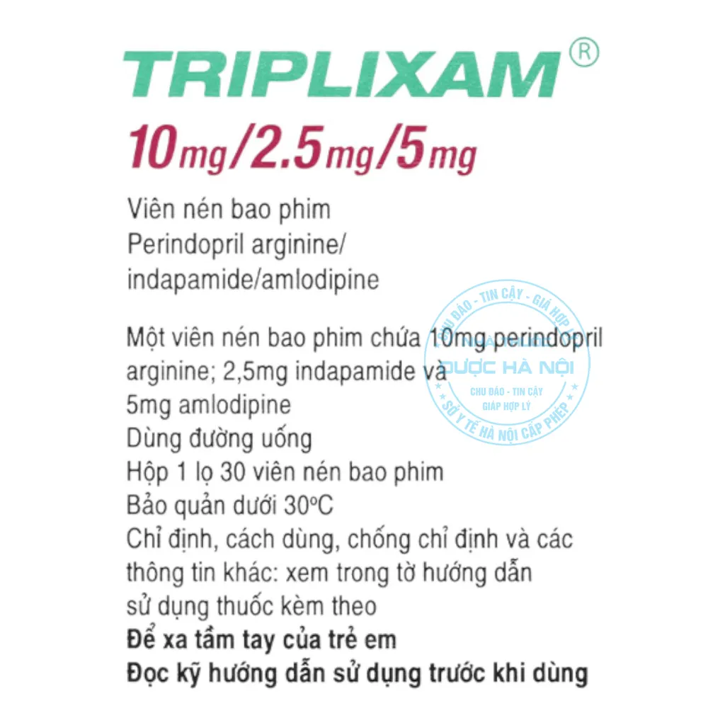 Thuốc Triplixam 10/2.5/5