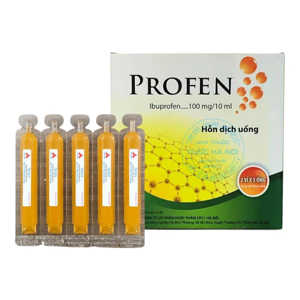 Hỗn dịch uống Profen Ibuprofen100mg/10ml