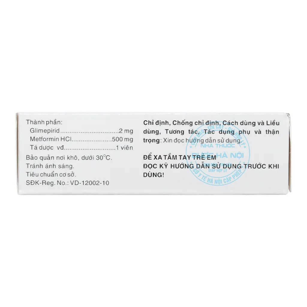 Thuốc CoMiaryl 2mg/500mg
