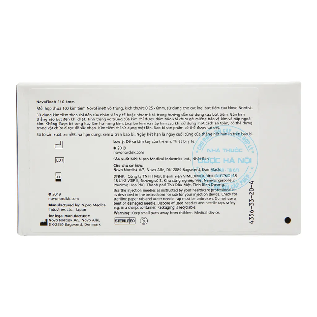 Đầu Kim Tiêm Tiểu Đường Novofine 31G