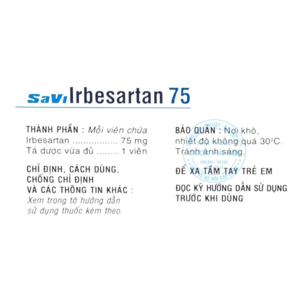 Thuốc SaVi Irbesartan 75