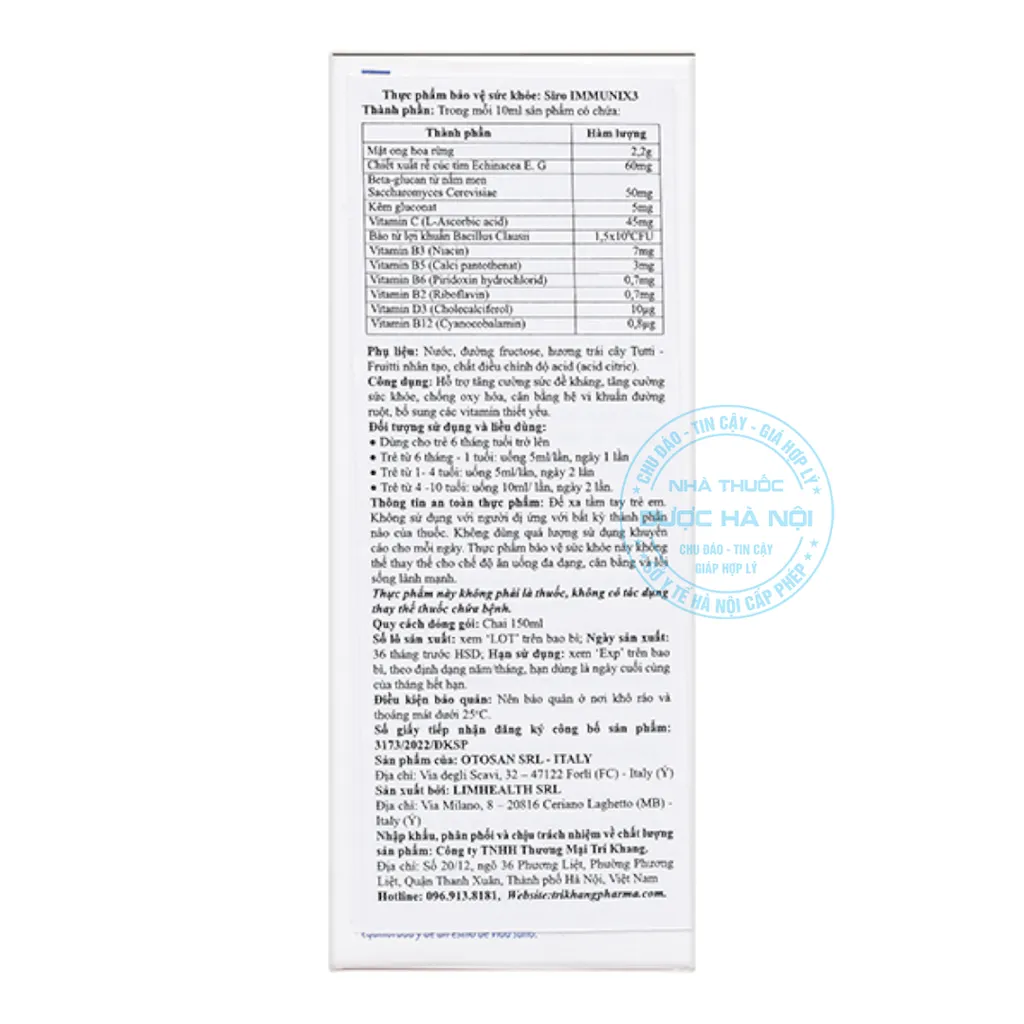 Siro Immunix3 Children 150ml Otosan