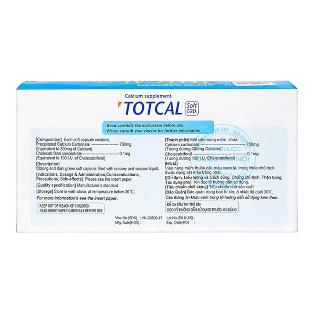 Thuốc Totcal Soft Cap DongKoo