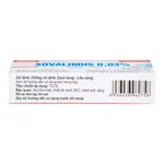 Thuốc mỡ Sovalimus 0.03%