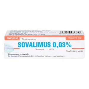 Thuốc mỡ Sovalimus 0.03% điều trị các bệnh viêm da