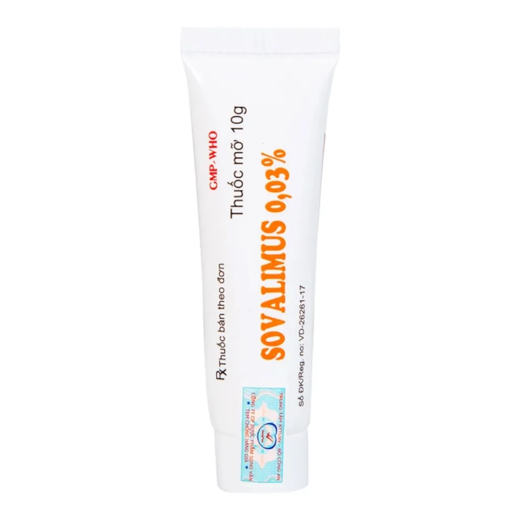 Thuốc mỡ Sovalimus 0.03%