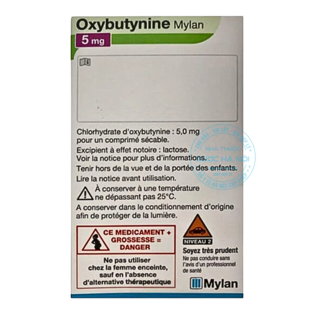 Thuốc Oxybutynine Mylan 5mg