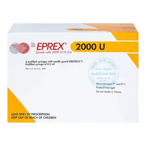 Thuốc tiêm Eprex Prefill 2000IU điều trị bệnh thiếu máu do suy thân hoặc ung thư