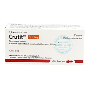 Thuốc Crutit 500mg điều trị các bệnh nhiễm khuẩn đường hô hấp trên và dưới