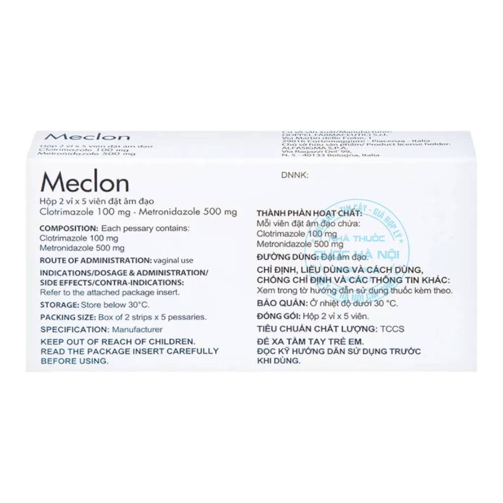 Viên đặt âm đạo Meclon
