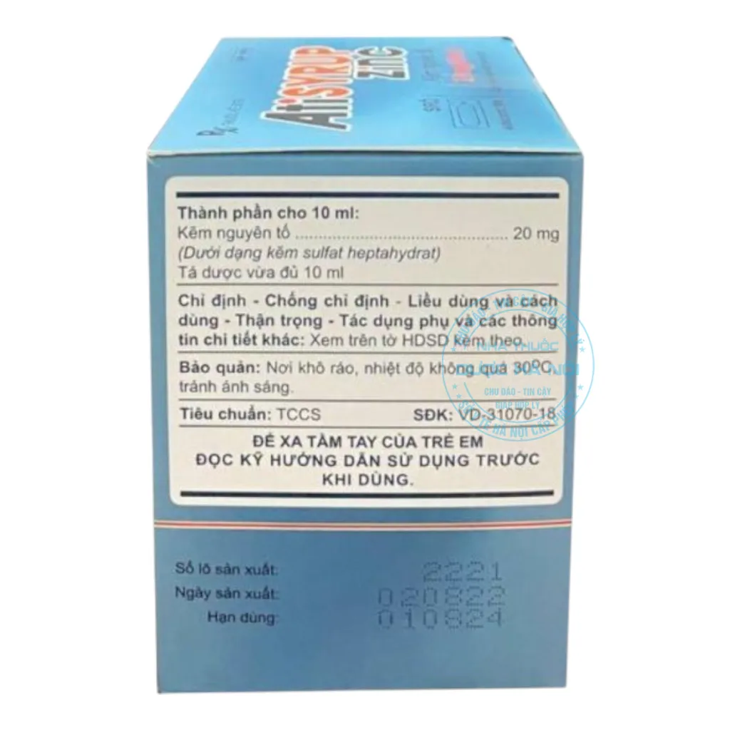 Siro Atisyrup Zinc 20mg/10ml