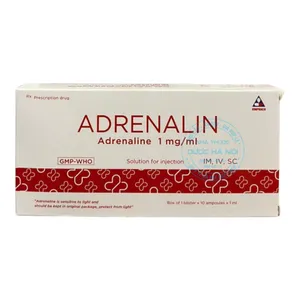 Dung dịch tiêm Adrenalin 1mg/1ml điều trị sốc phản vệ và hen phế quản