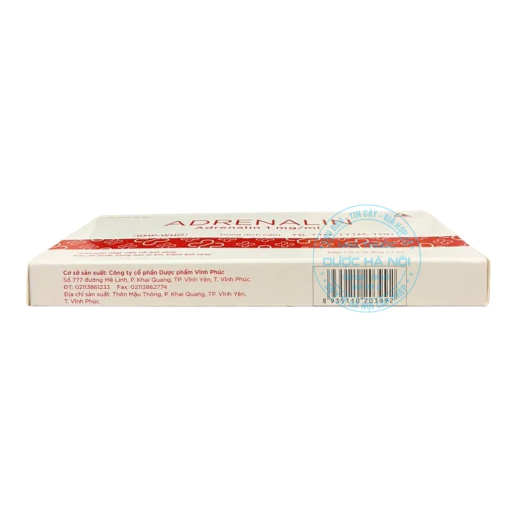 Dung dịch tiêm Adrenalin 1mg/1ml