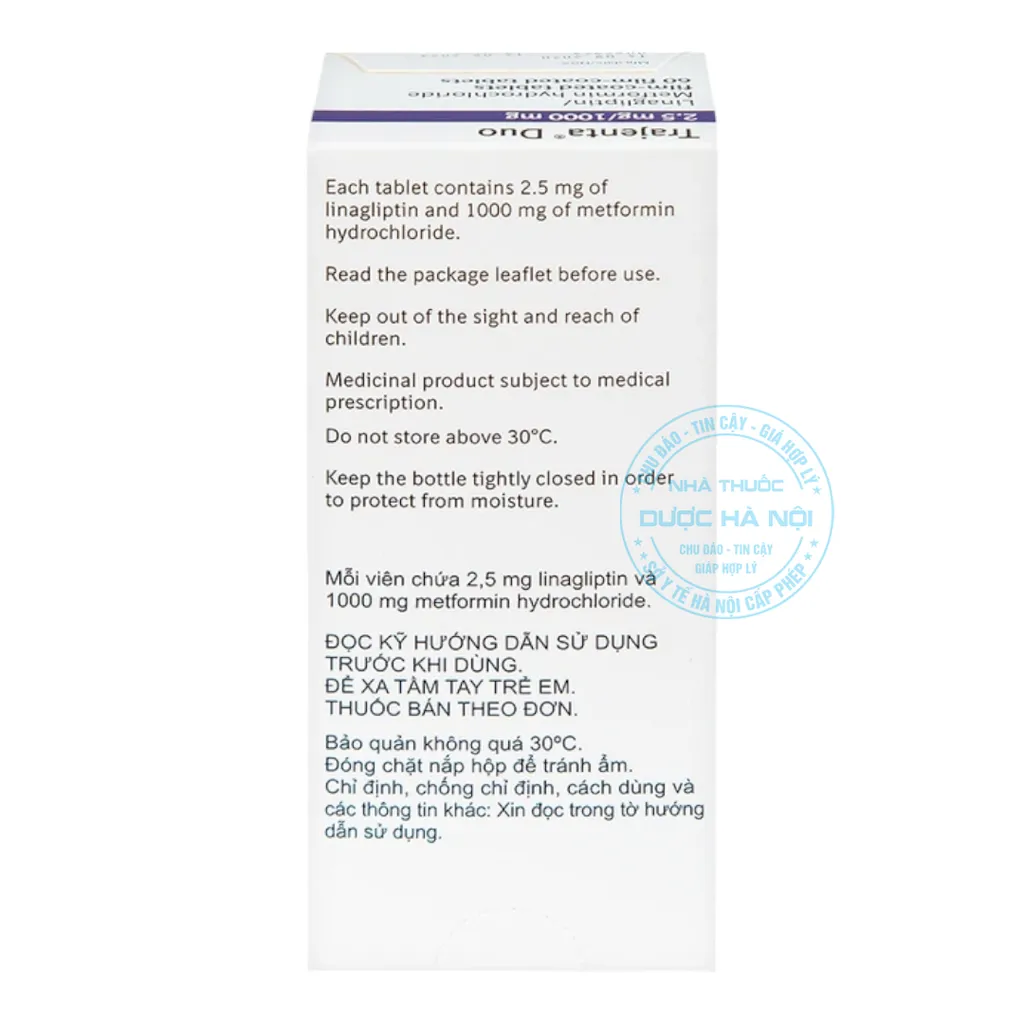 Thuốc Trajenta Duo 2.5mg/1000mg