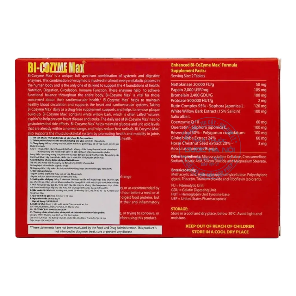 Viên uống Bi-Cozyme Max